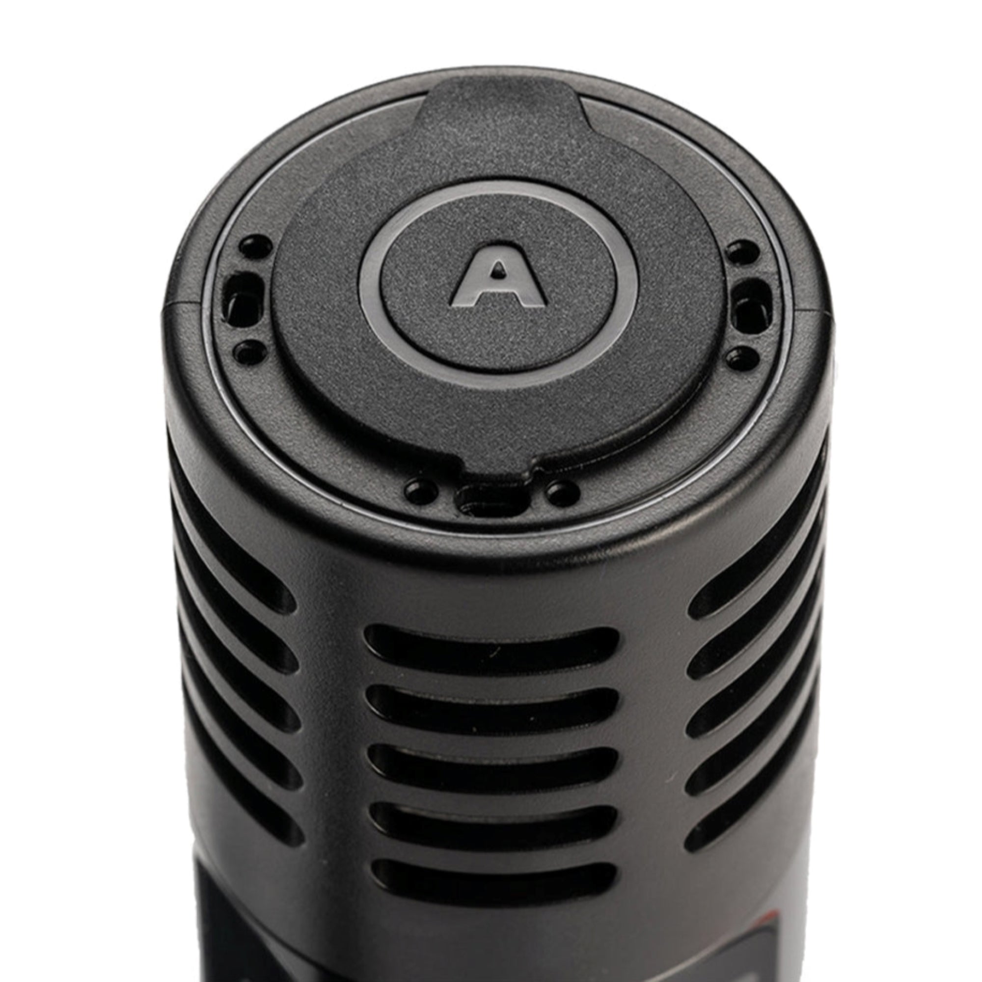 a close up of a speaker on a white background
