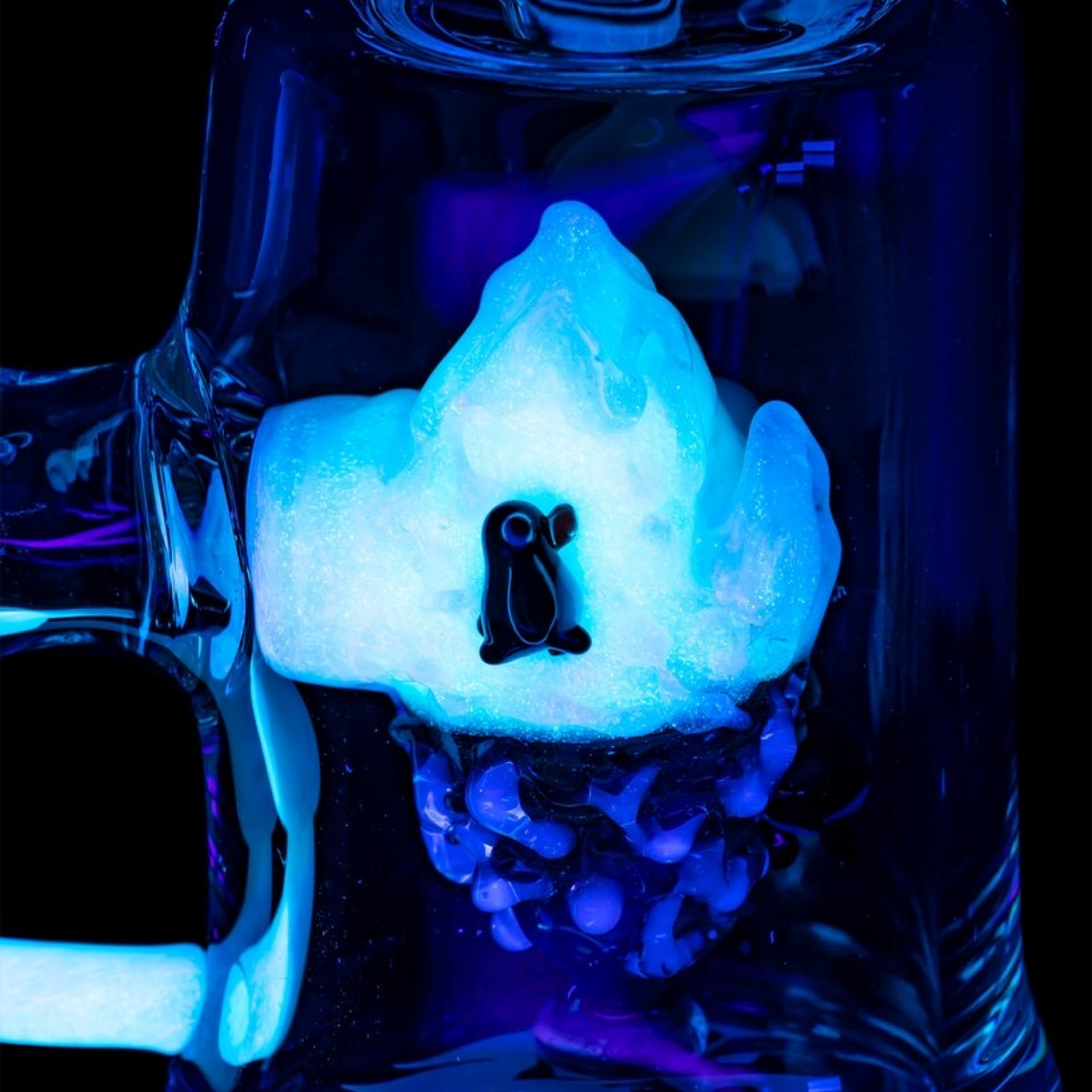 Empire Glassworks “Avenge the Arctic” UV Mini Beaker Bong ❄️