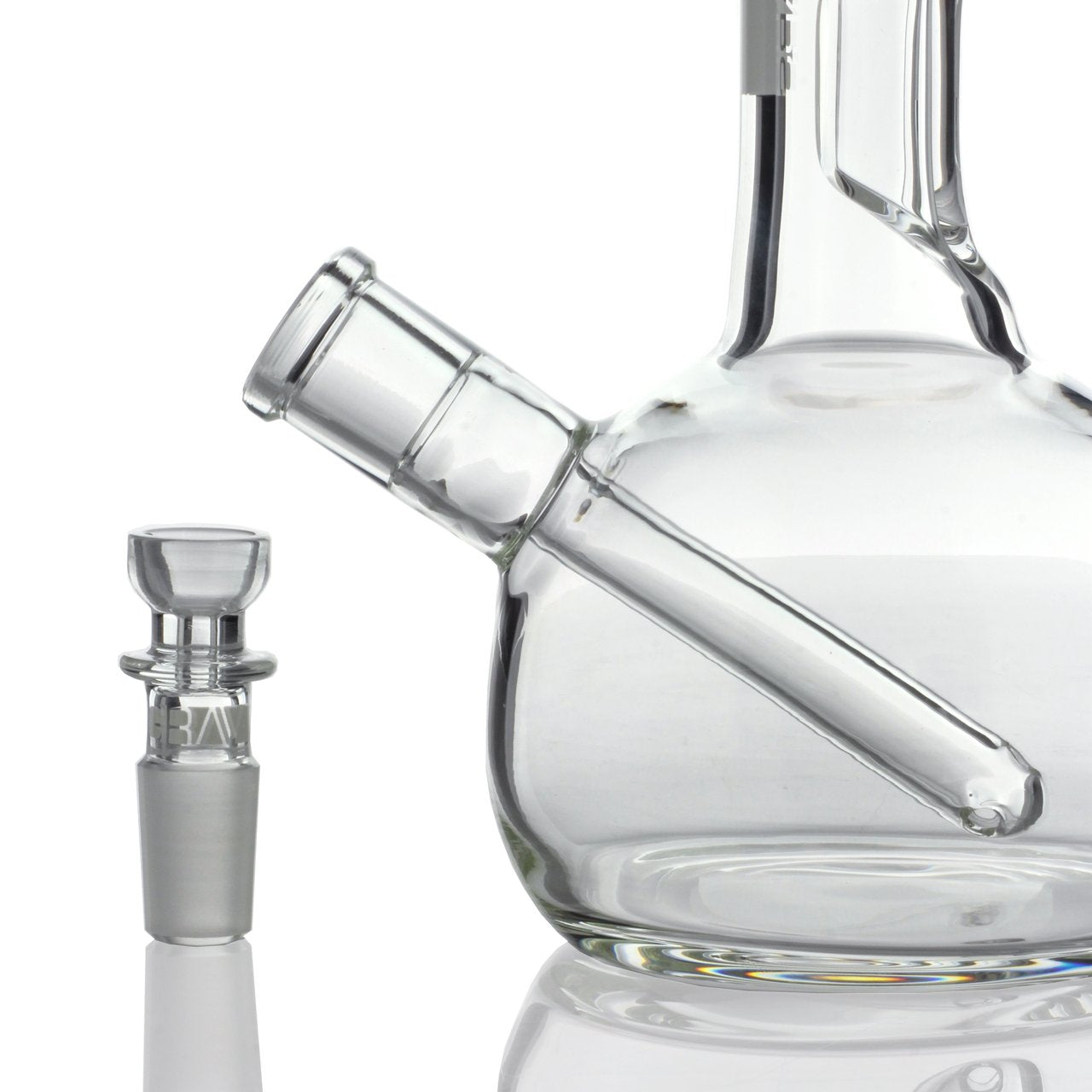 Grav® 8” Bubble Base Beaker Bong - Clear