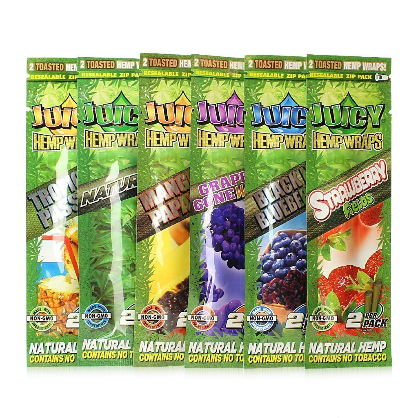 Juicy Jay's Natural Hemp Flavored Blunt Wraps (2-Pack)