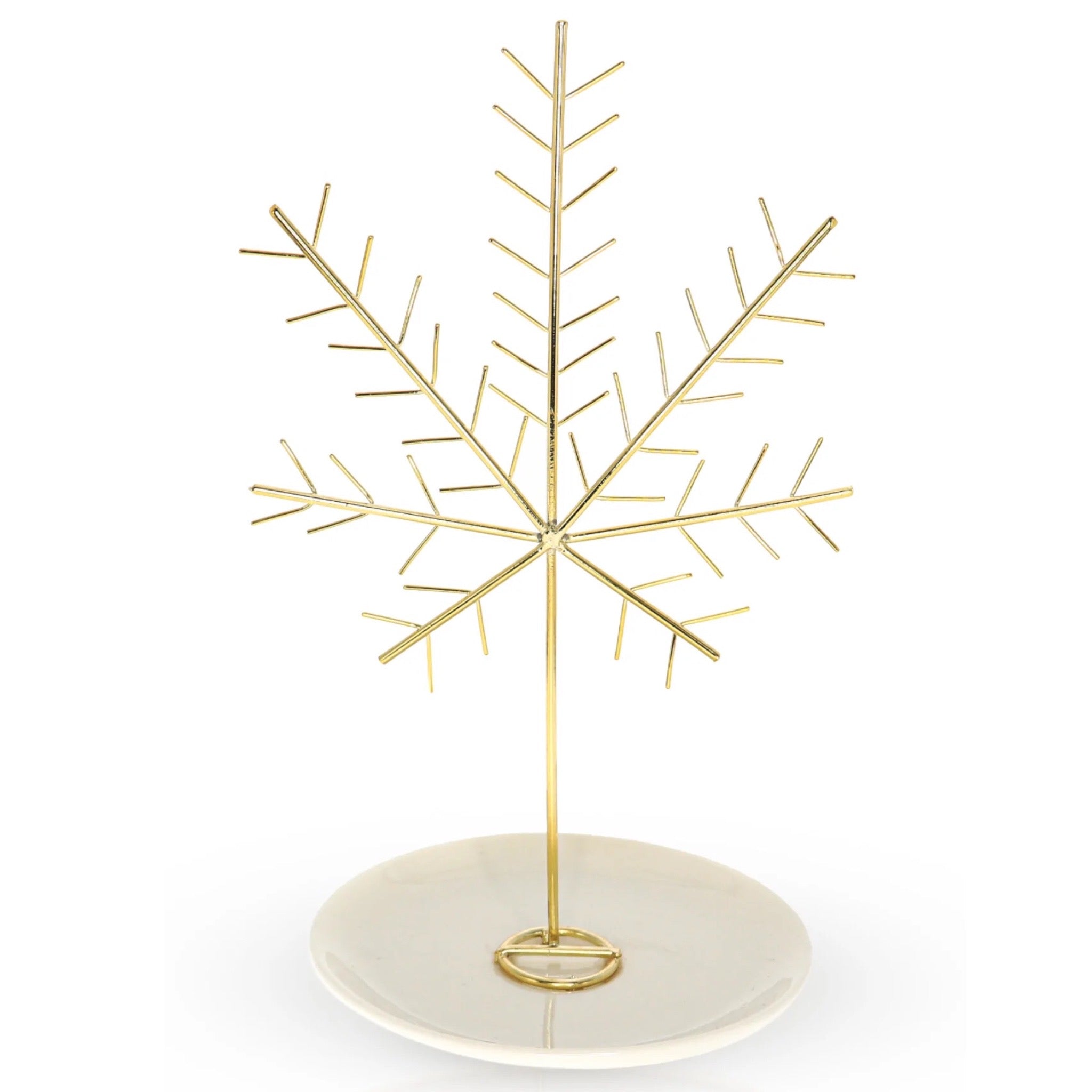 Gold Cannabis Leaf Jewelry Tree