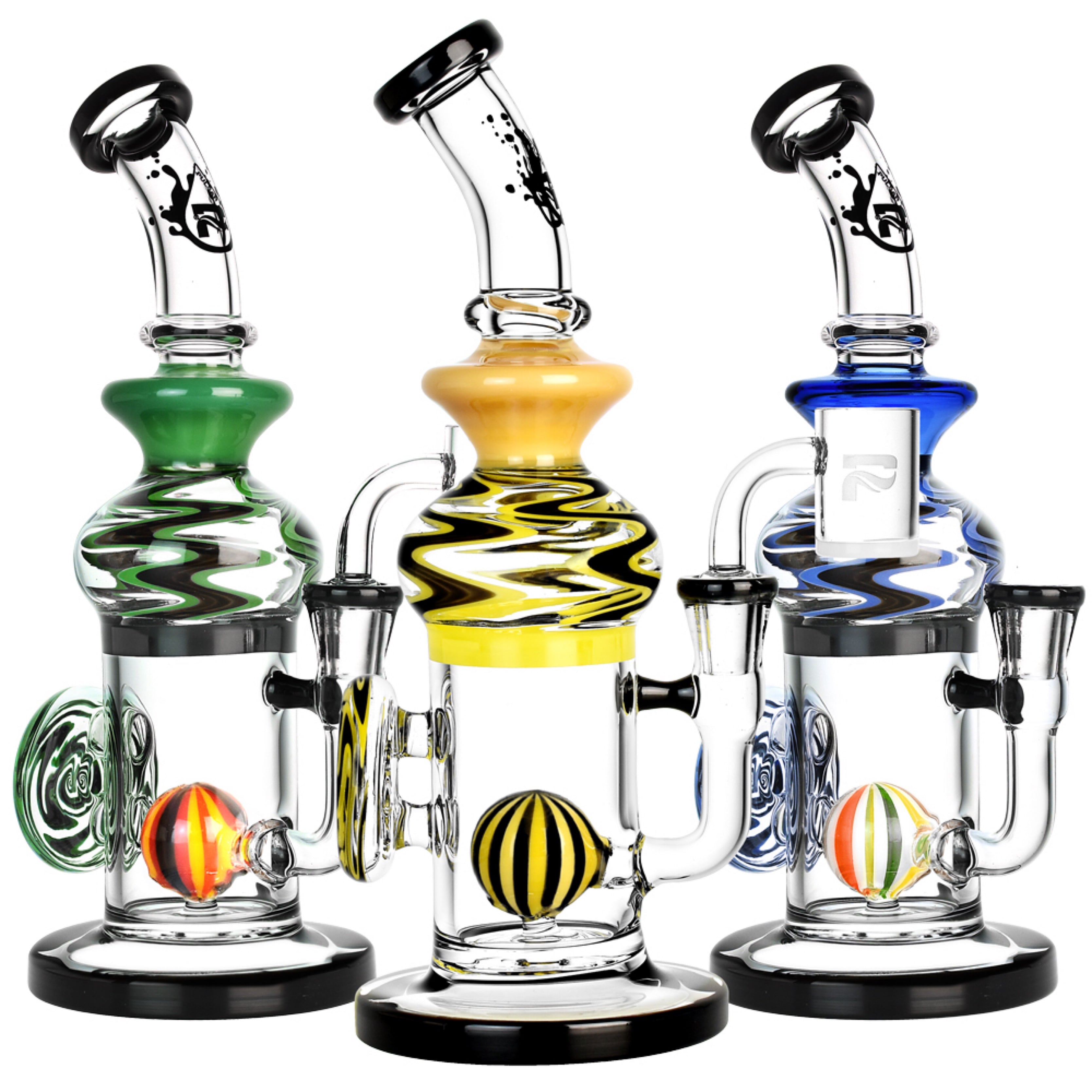 Pulsar 9.5” High Contrast Ball Perc Dab Rig