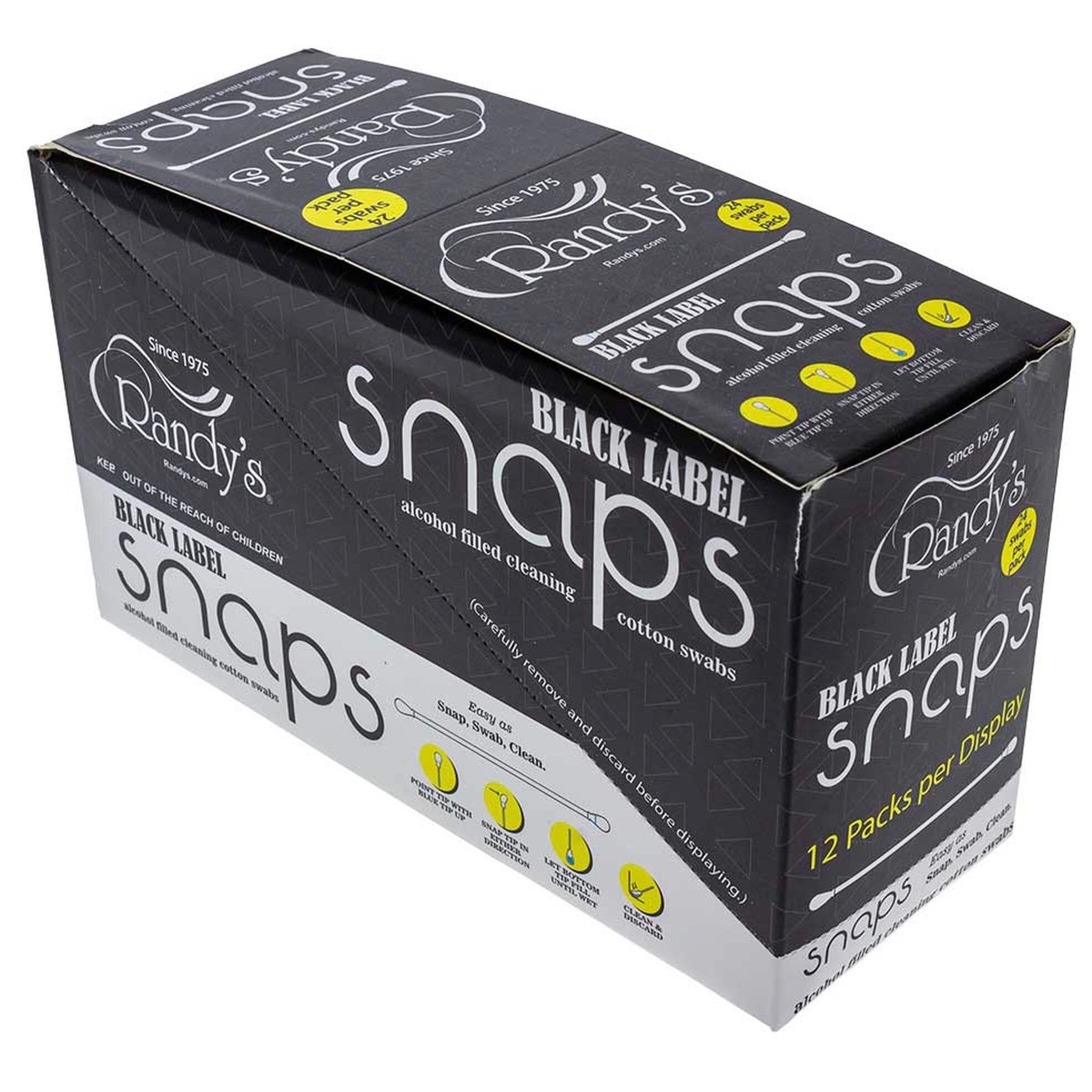 Randy’s Black Label Snaps - Alcohol Filled Cotton Swabs