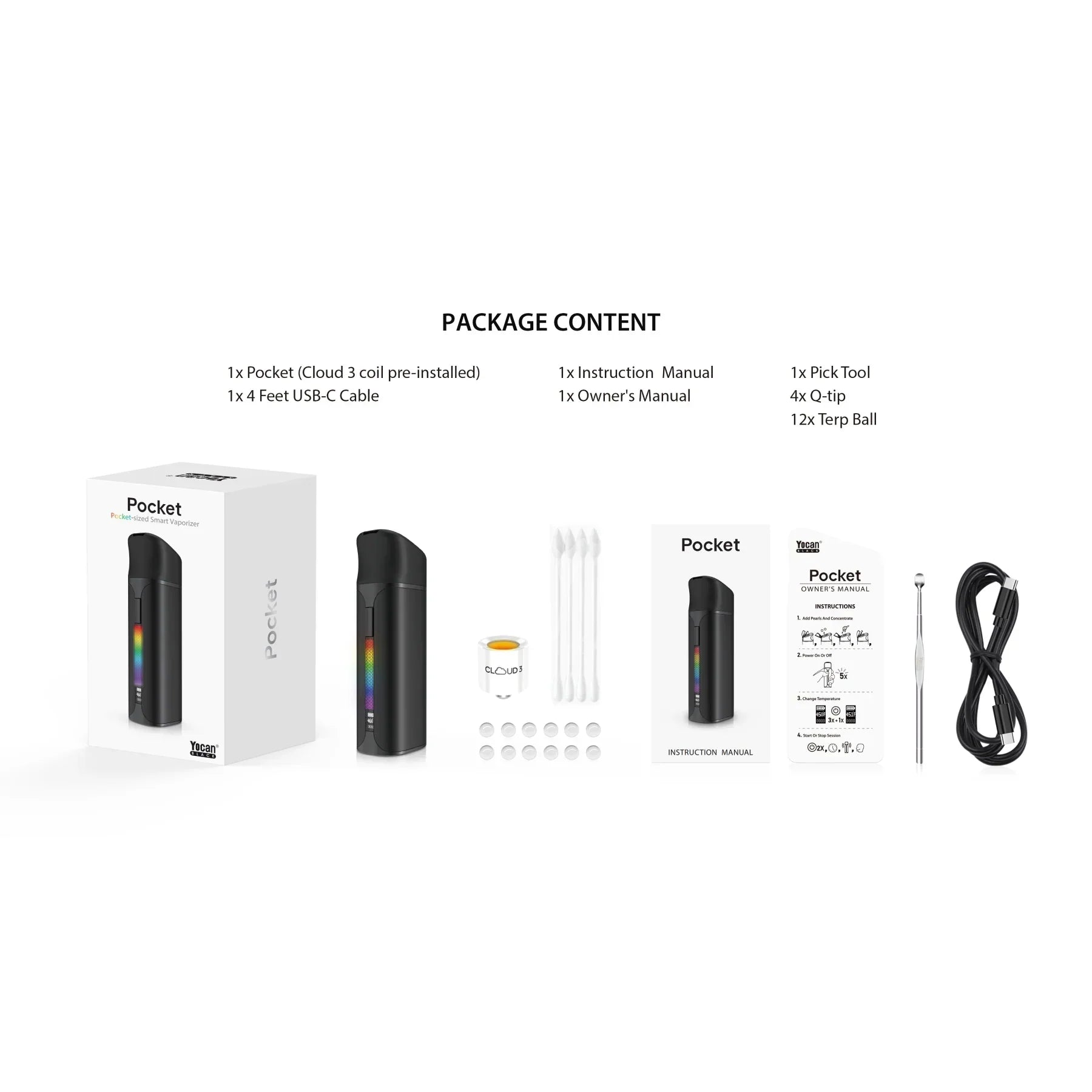 Yocan Pocket Vape Box Contents