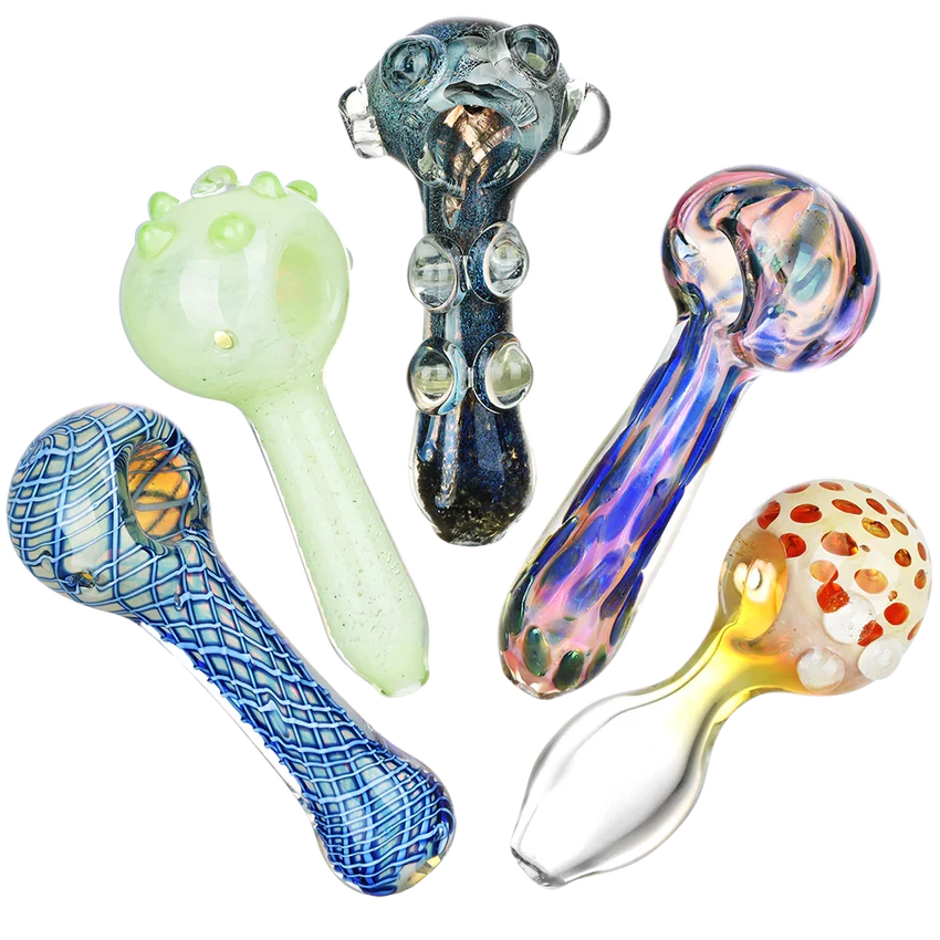 Future Shock Glass Spoon Pipe | 4.5” to 5.25” | Assorted Colors