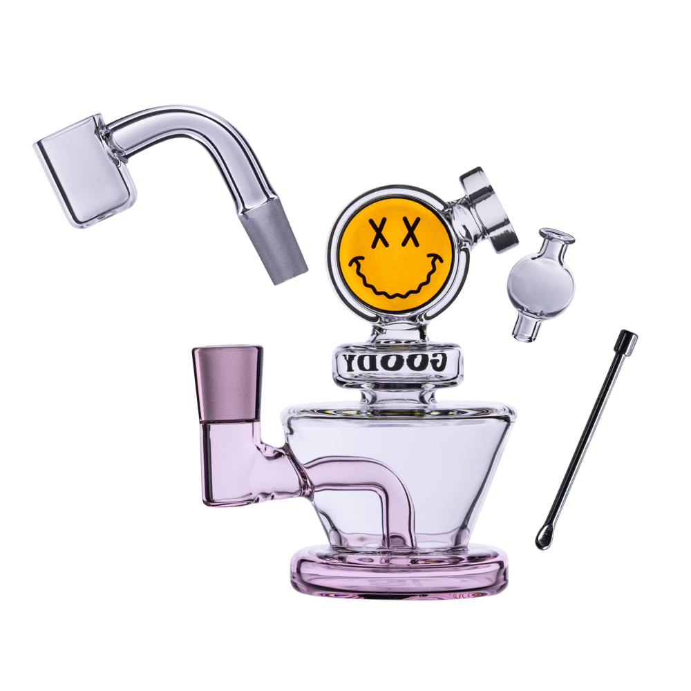 Goody Glass Big Face Mini Dab Rig Kit