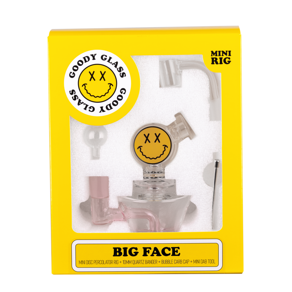 Goody Glass Big Face Mini Dab Rig Kit