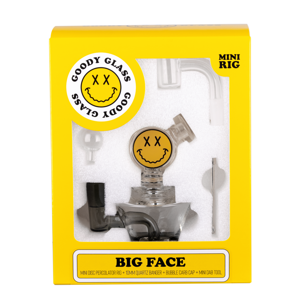 Goody Glass Big Face Mini Dab Rig Kit