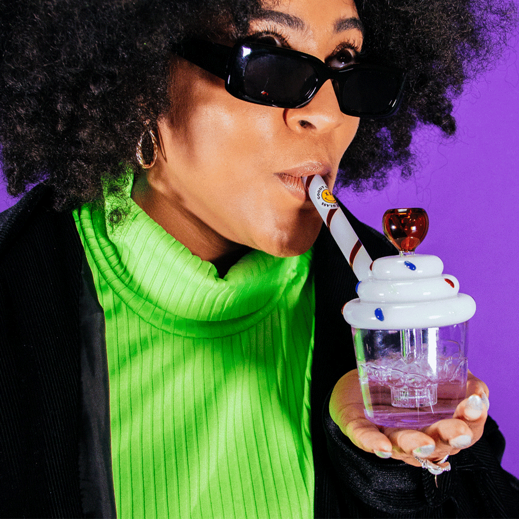 Goody Glass Cupcake Sprinkle Bubbler