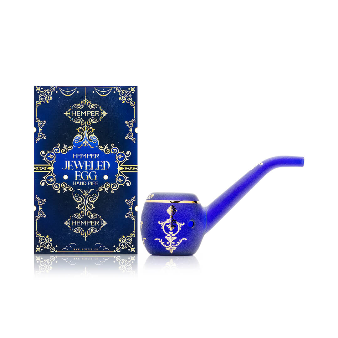 Hemper Jeweled Egg Glass Sherlock Pipe