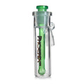 Phoenix Star 14MM Male 45°-Degree Joint Ash Catcher With Green Downstem Clear View In Honeybee Herb