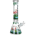 Pulsar Chillin Flamingos Beaker Bong