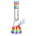 Pulsar Rainbow Pride Glass Beaker Bong