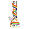 Rainbow Pride Glow 12.5" Beaker Bong